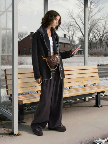 Philomena Half-Moon Crossbody Bag, Distressed Coffee, hi-res