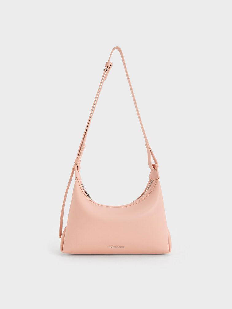Aurelie Trapeze Hobo Bag, Pink, hi-res