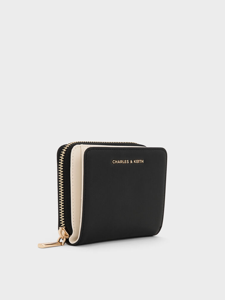 Finley Zip-Around Small Wallet, Black, hi-res