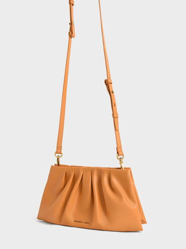 Aviary Beaded Handle Shoulder Bag, Pumpkin, hi-res