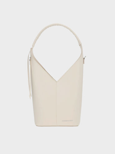 Simone Angular Bucket Bag, Cream, hi-res