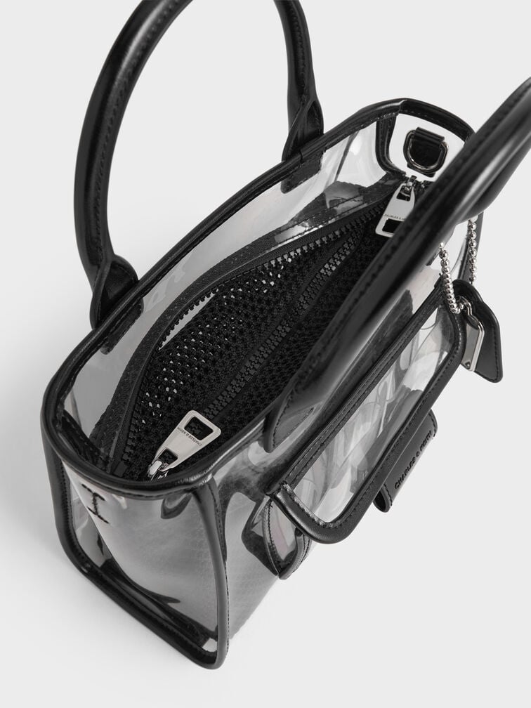 Noah See-Through Mesh Tote Bag, Clear, hi-res