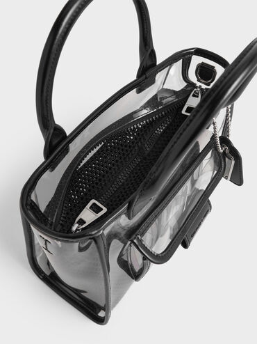 Noah See-Through Mesh Tote Bag, Clear, hi-res