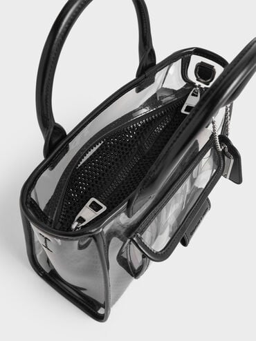 Noah See-Through Mesh Tote Bag, Clear, hi-res