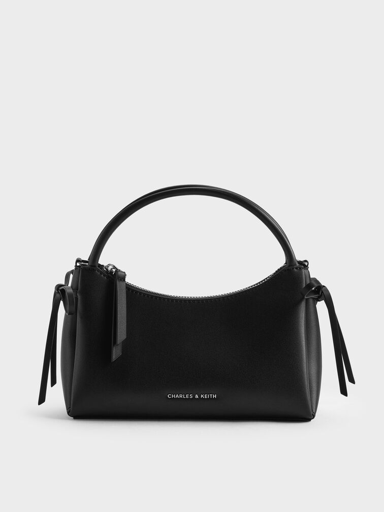 Hazel Bow Top Handle Bag, Noir, hi-res