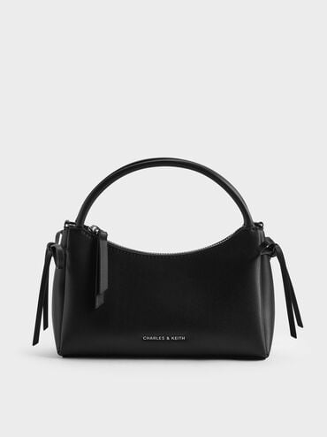 Hazel Bow Top Handle Bag, Noir, hi-res