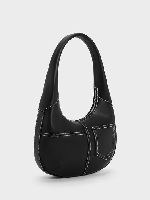Longchamp, Bags, Longchamp Brown Nylon Croc Leather Trim Ergo Hobo  Shoulder Bag