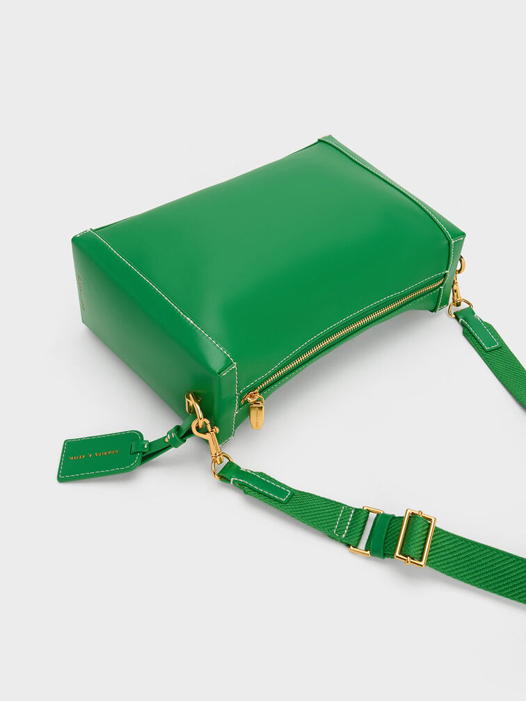 Cordele Slouchy Shoulder Bag, Green, hi-res