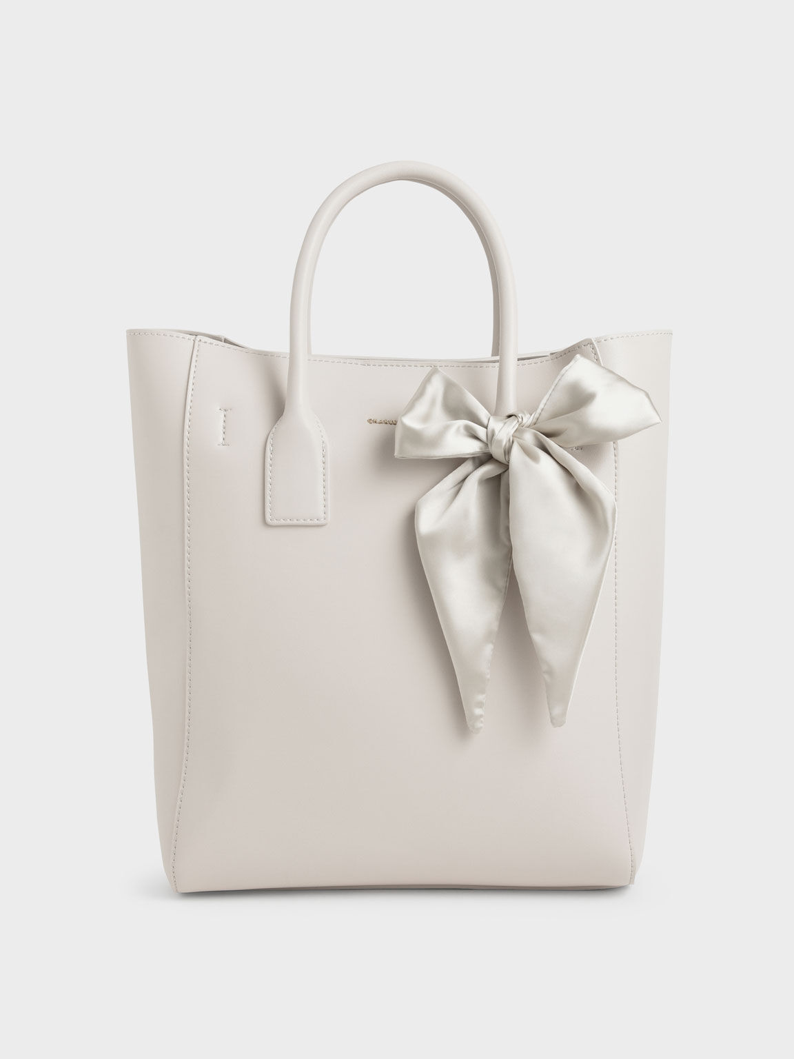 Ivory Bow Tote Bag CHARLES KEITH IN