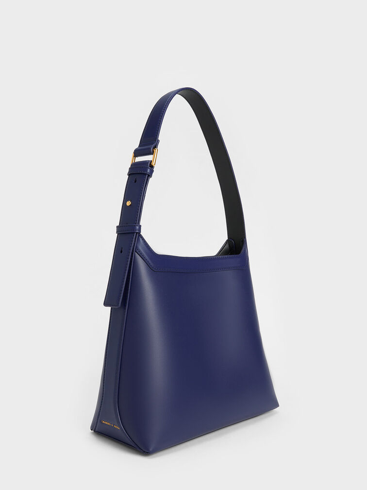 Leona Large Hobo Bag, Navy, hi-res