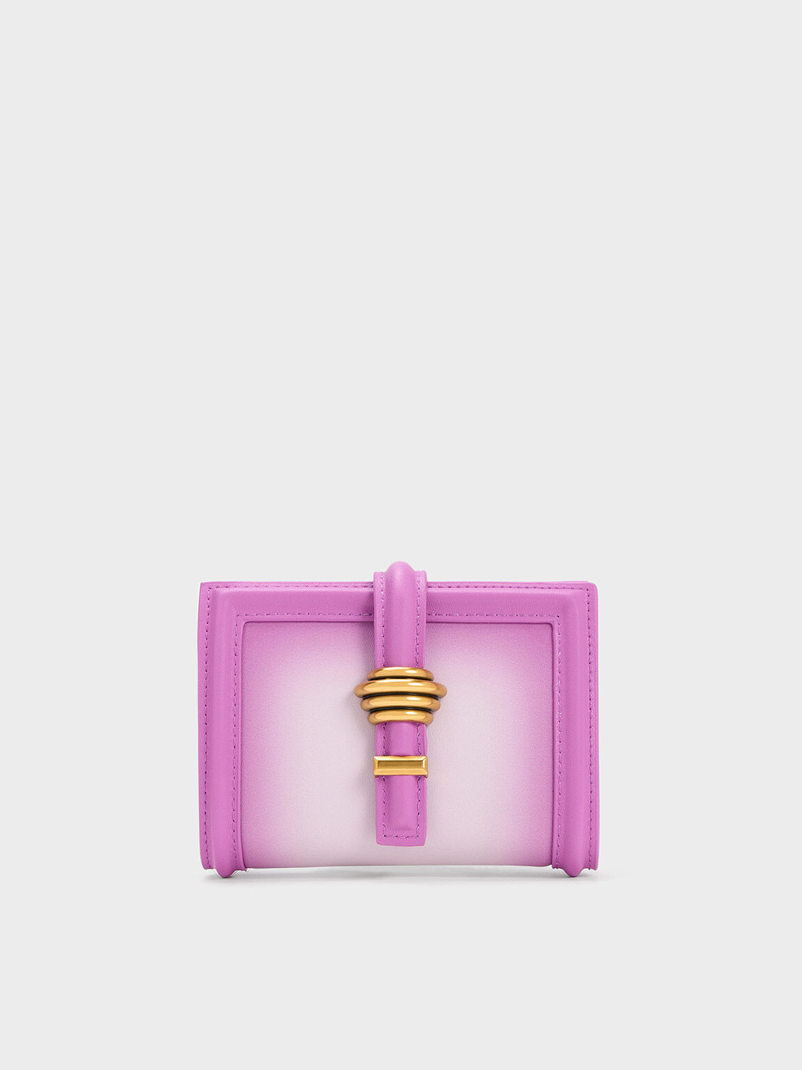 Trudy Metallic Accent Ombre Wallet, Purple, hi-res