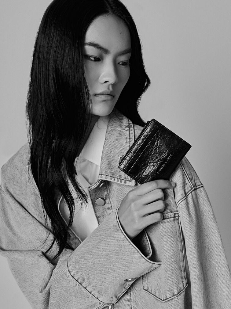 Duo Quilted Small Wallet, Black, hi-res