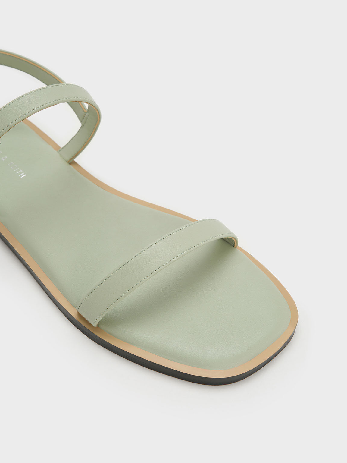 Olive green flat sandals top