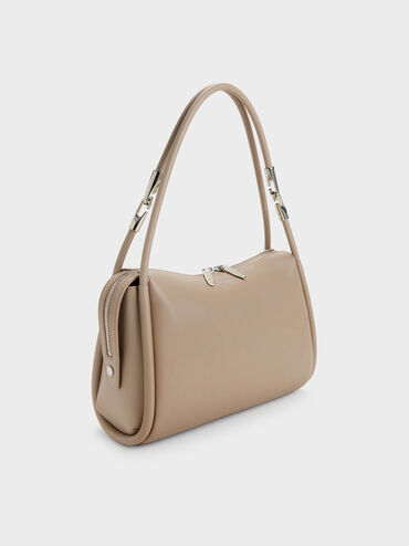 Lyla Tubular Slouchy Shoulder Bag, Taupe, hi-res