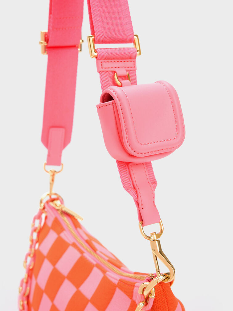 Shiloh Checkerboard Shoulder Bag, Pink, hi-res