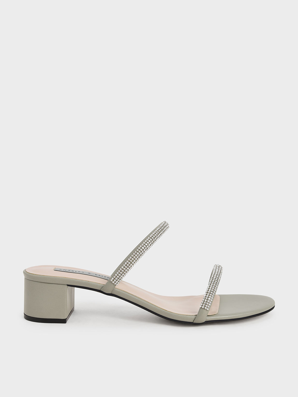 Strappy block outlet heel mules