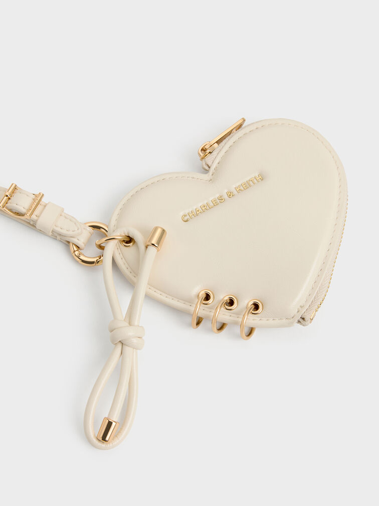 Rey Heart Charm, Cream, hi-res