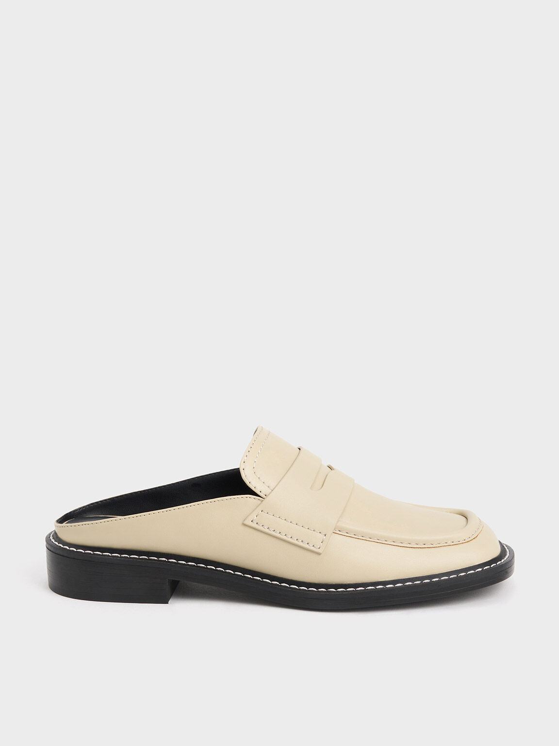 Stitch-Trim Penny Mules - Sand