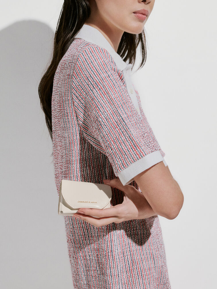 Enola Front Flap Wallet, Cream, hi-res
