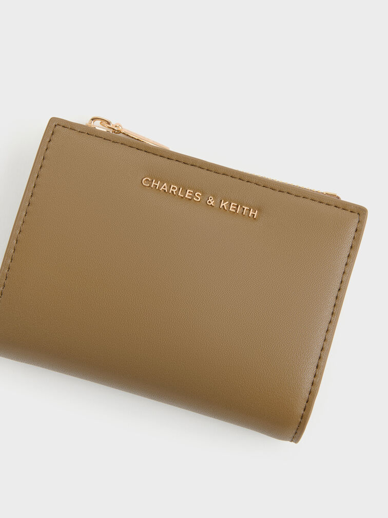 Harmonee Top-Zip Small Wallet, Walnut Brown, hi-res