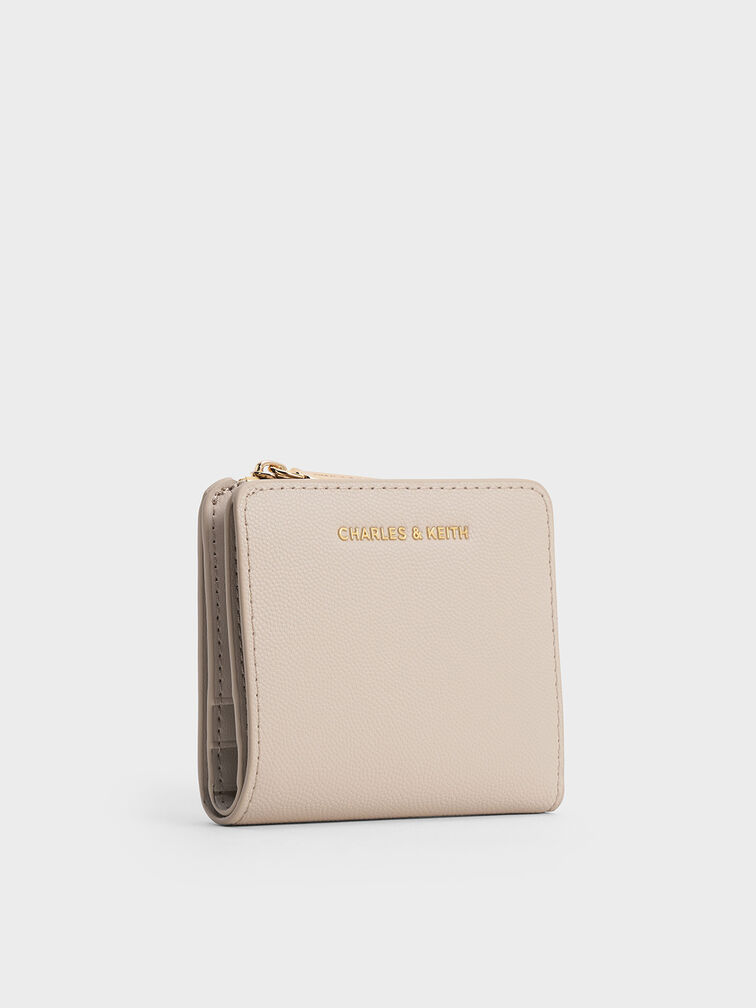 Keely Top Zip Small Wallet, Oat, hi-res