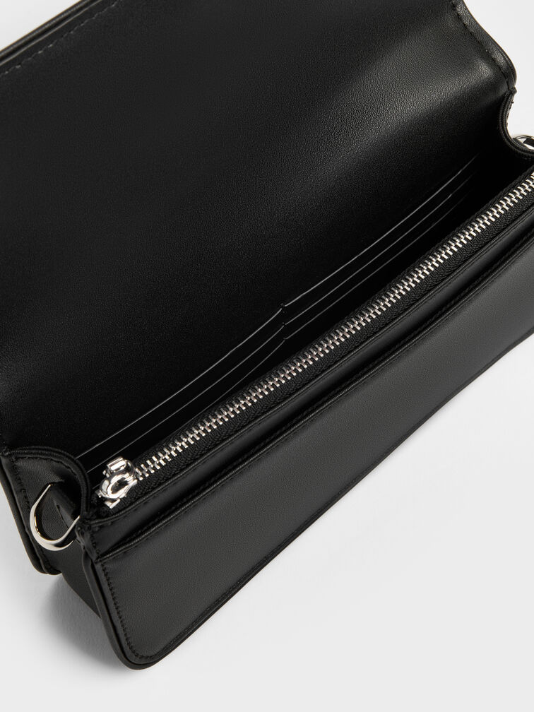 Lane Chain-Handle Wallet, Noir, hi-res