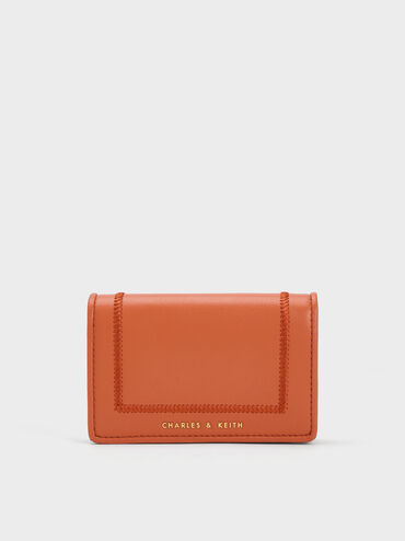 Astra Contrast Trim Wallet, Orange, hi-res