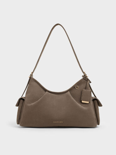 Khai Side-Pocket Shoulder Bag, Stone Grey, hi-res