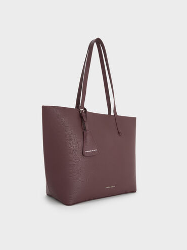 Beryl Tote Bag, Wineberry Red, hi-res