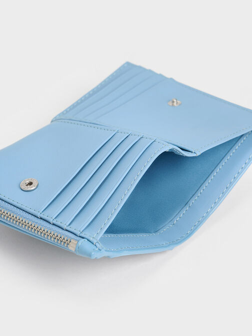 Gemma Quilted Cardholder, Light Blue, hi-res
