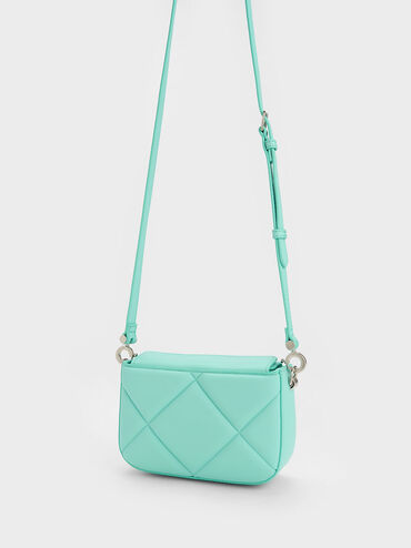 Mini Danika Chunky Chain Padded Bag, Mint Green, hi-res