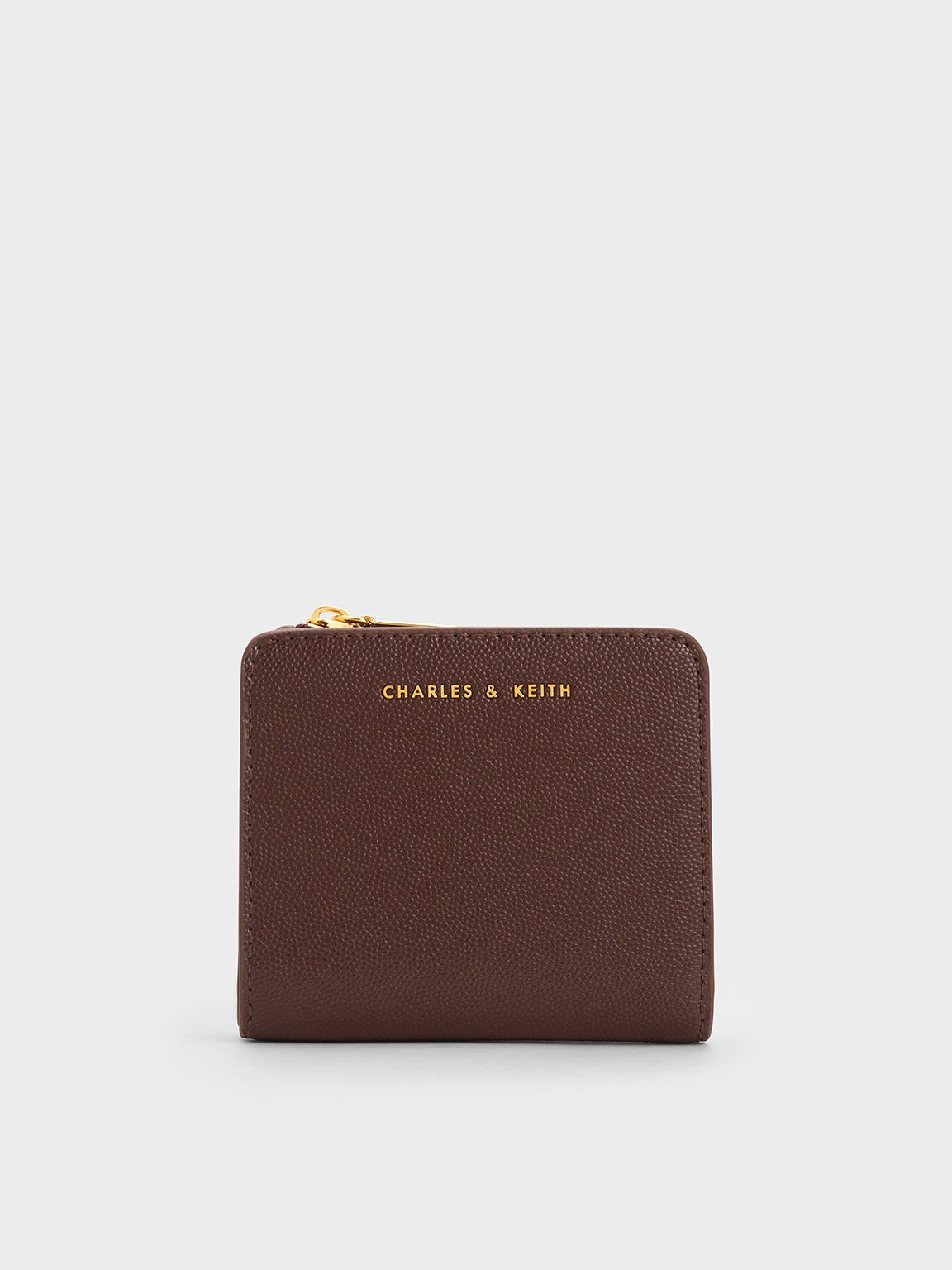 Zip Around Card Holder, Dark Brown, hi-res