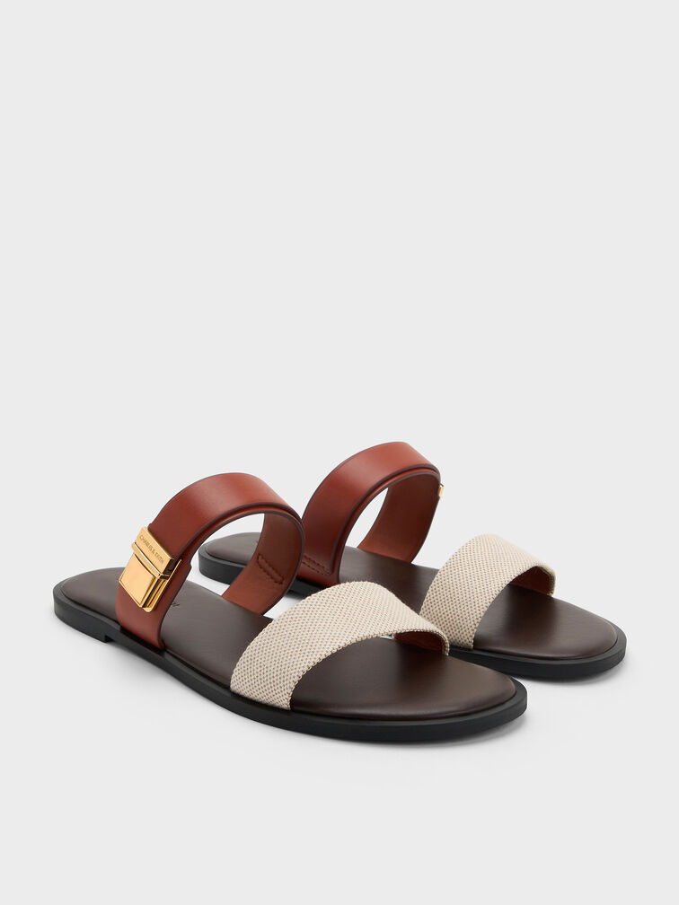 Dove Canvas Double-Strap Sandals, Multi, hi-res