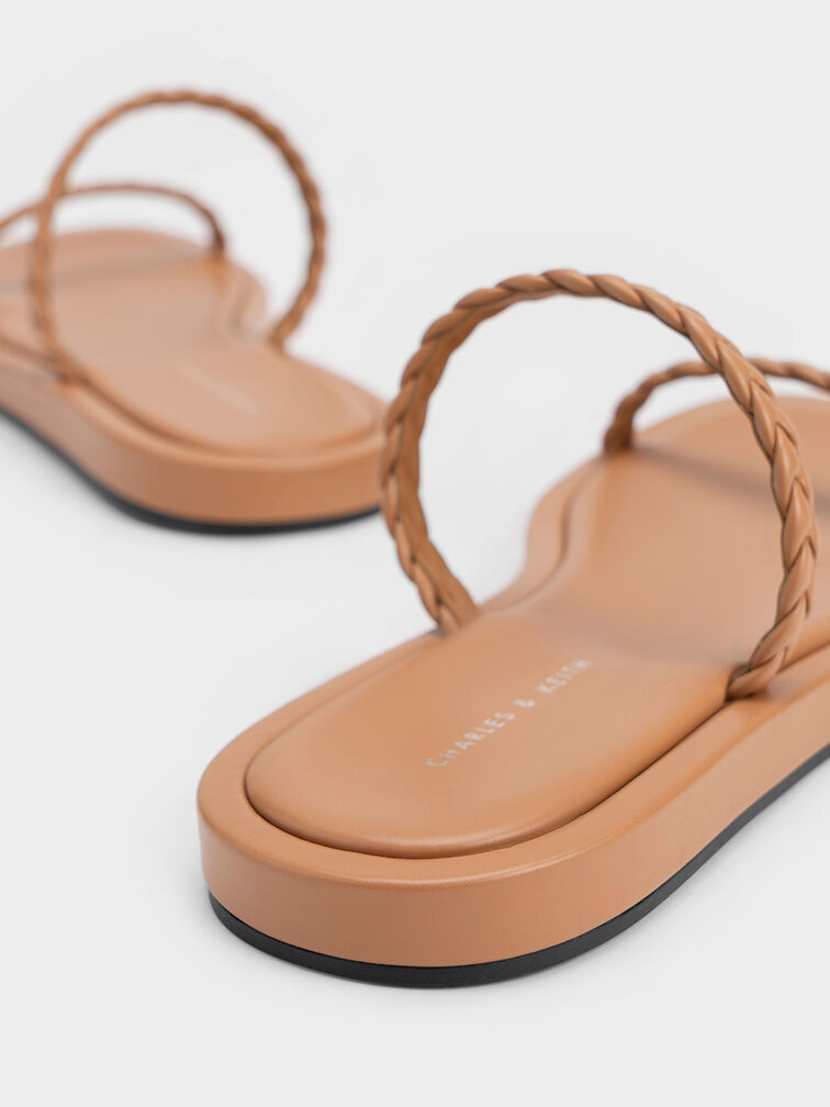 Braided Slides, Caramel, hi-res