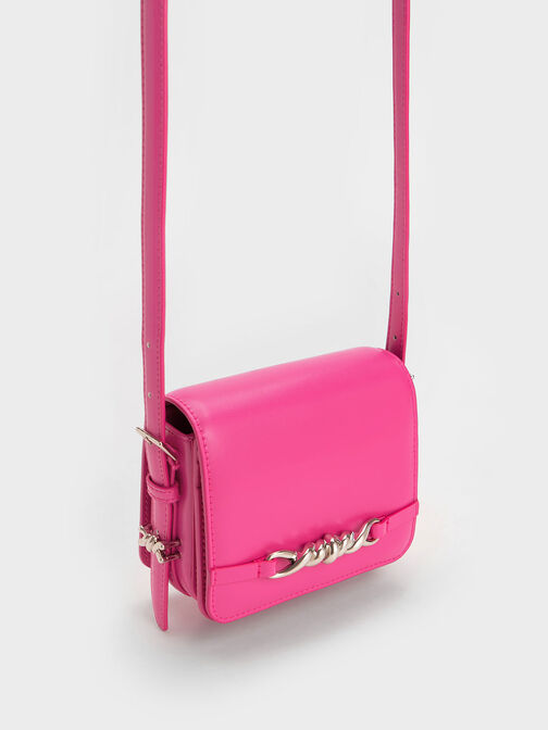 Mini Henrietta Shoulder Bag, Fuchsia, hi-res