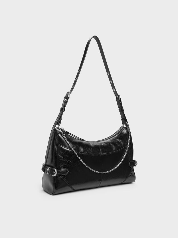 Antonella Chain-Strap Shoulder Bag, Noir, hi-res