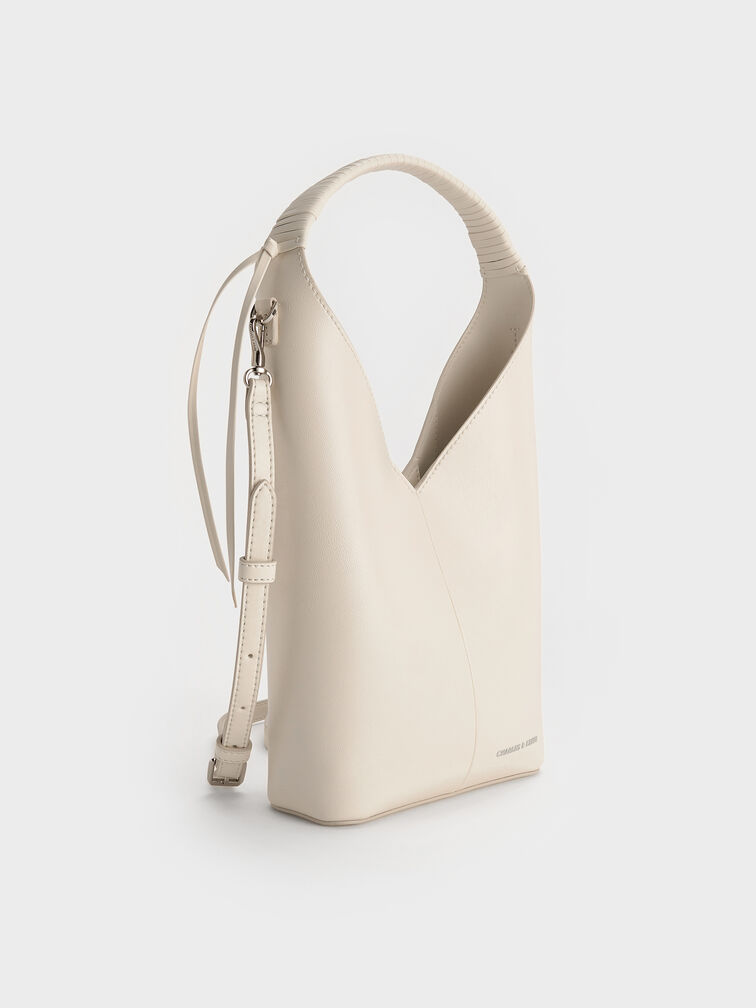 Simone Angular Bucket Bag, Cream, hi-res
