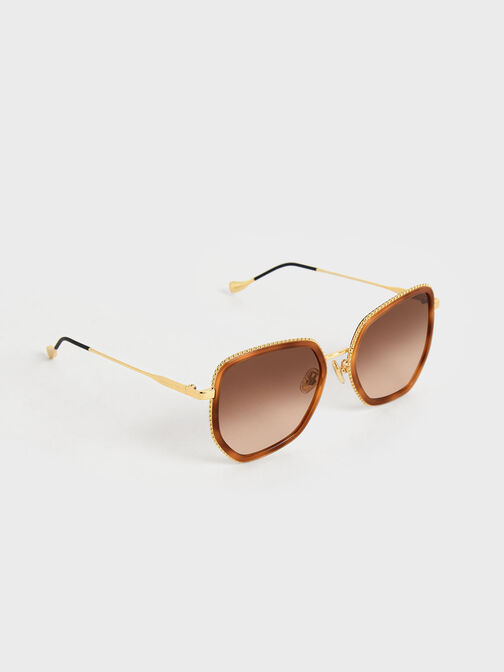 Recycled Acetate Butterfly Sunglasses, T. Shell, hi-res