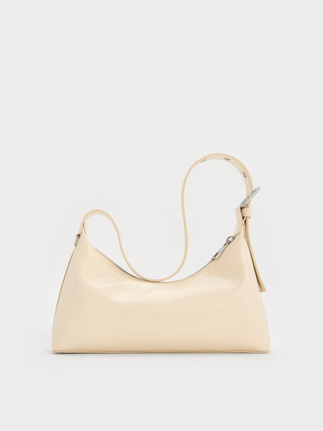 Atwood Chain-Embellished Shoulder Bag, Butter Yellow, hi-res