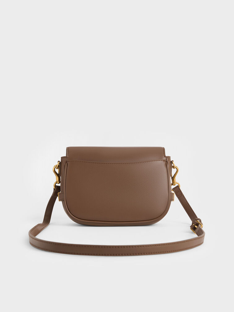 Aurelia Faux Suede Metallic-Accent Saddle Bag, Multi, hi-res