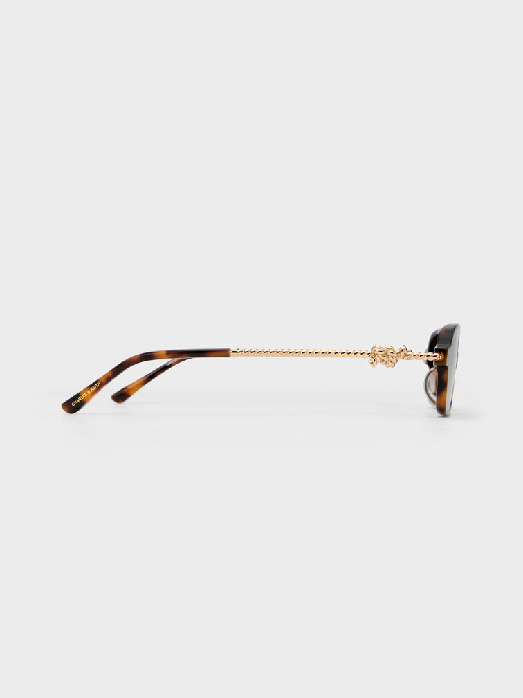 Sable Knot Rectangular Sunglasses, T. Shell, hi-res