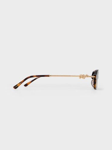 Sable Knot Rectangular Sunglasses, T. Shell, hi-res