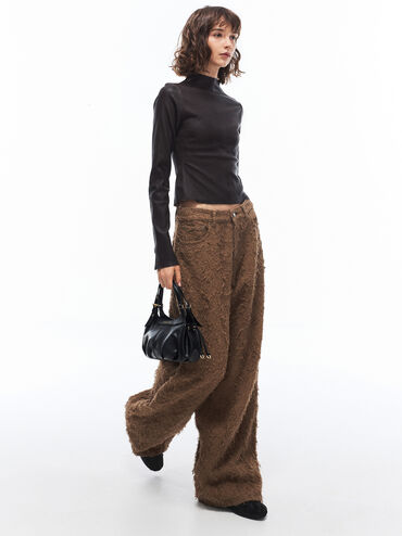 Mini Lillith Drawstring Bucket Bag, Black, hi-res