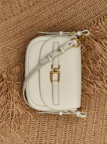 Gwynne Metallic-Accent Crossbody Bag, Cream, hi-res