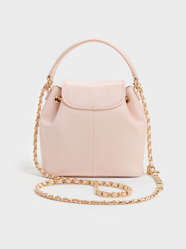 Dalia Bow Top Handle Bag, Soft Pink, hi-res