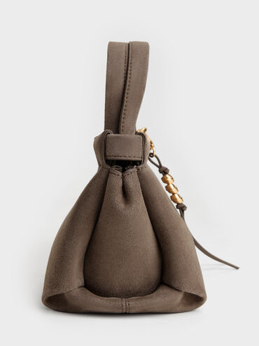 Mini Zephyr Tassel Tote Bag, Stone Grey, hi-res