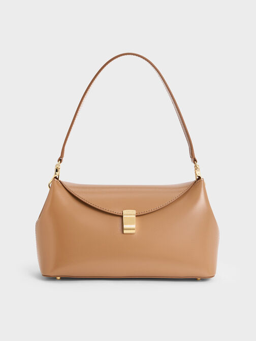 Wisteria Metallic-Accent Shoulder Bag, Tan, hi-res
