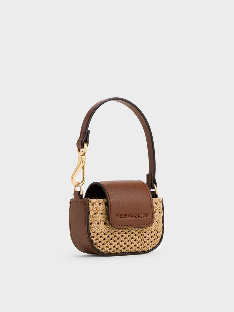 Ida Knitted Micro Pouch, Beige, hi-res