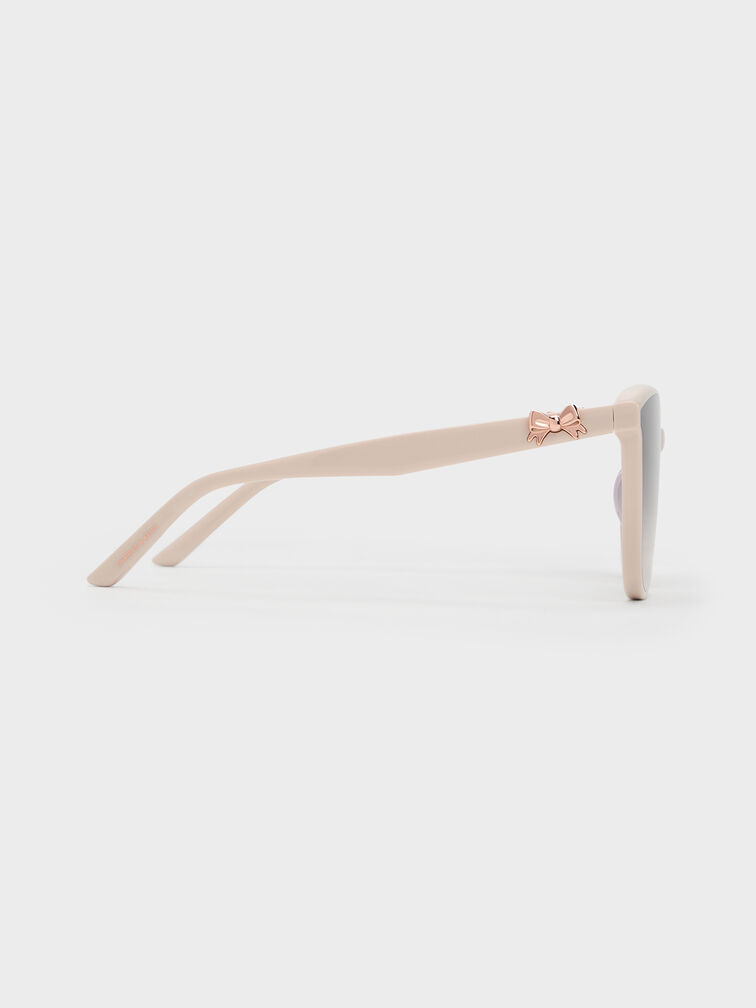 Paige Bow Square Sunglasses, Oat, hi-res