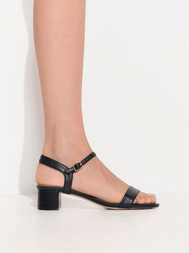 Open-Toe Sandals, Black, hi-res